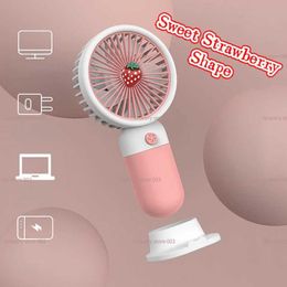 Other Appliances F8775 Summer Handheld USB Charging Mini Fan Fruit Cute Shape Portable Fan Office Student Cooling with Phone Stand Function J240423