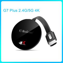 Adapter G7 Plus 2.4g/ 5g 4k Wireless Wifi Mirroring Cable Hdmi Adapter 1080p Display Dongle for Iphone Xiaomi Huawei Android Phone to Tv