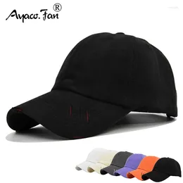 Ball Caps Hole Patchwork Baseball Cap Spring Solid Sunhat Men Women Unisex-Teens Cotton Snapback Fashion Hip Hop Summer Hat