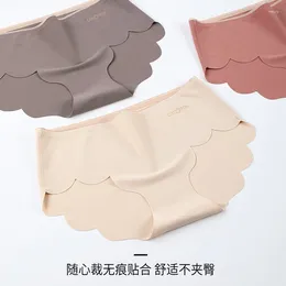 Women's Panties Traceless Underwear Mulberry Silk Protein Antibacterial Mid Waist Ice High Beauty Female Japanese Series