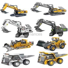Electric/RC Car RC Truck Alloy 11 Channel 2.4G Rotate 680 Remote Control Excavator Bulldozer Dump Trucks Toy Gifts for Boy Christmas Present 240424