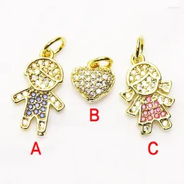 Pendant Necklaces 20 Pieces Zirconia Boy&girl Necklace Tiny Charms Accessories Gift Fashion Jewellery 8214