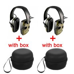 Protector 2PCS Tactical Electronic Shooting Earmuff Antinoise Headphone Sound Amplification Hearing Protection Headset Foldable