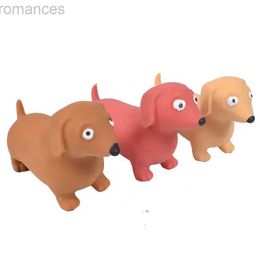 Decompression Toy 1 PCS Random Creative Decompression Simulation Sausage Dog Toy Pinch Music Sand Elastic Stretch Deformation Dog Vent Squeeze Toy d240424