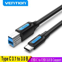 Accessories Vention USB C to USB Type B 3.0 Cable for HDD Case Disk Enclosure Web Camera Digital Video Blue ray Drive Type C Square Cord NEW