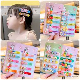 Hair Accessories 2/5/10 Pcs/Set Children Cute Quicksand Cartoon Flower Ornament Hair Clips Baby Girls Water Drop Hairpins Kids Hair Accessories