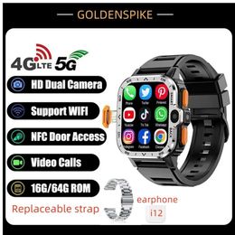 4G 5G NET Smart Watch 2.03 Inch Quad-core CPU HD Dual Camera Android System 4GB/64GB Memory GPS WIFI 4G SIM Card Smartwatch Men