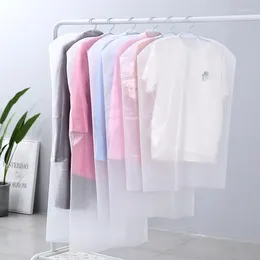 Storage Bags 10pcs Clothes Dust Cover Clear Plastic Garment Disposable Dustproof Wardrobe Hanging Clothing Coat