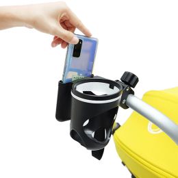 Sets Baby Stroller Accessories Universal Cup Holder W/ Adjustable Mount Bracket Mobile Phone Stander Compatible for Bugaboo Bee ...