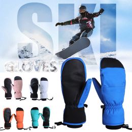 Gloves Men Women Winter Skiing Snowboarding Can Touch Screen Waterproof Thermal Thick Snow Gloves Snowmobile Mittens Black White Gray