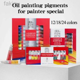 Body Paint Winsor Newton 12/18/24 Colours Professional Colour Oil Paints 12ml Tube Painting Pigments With Brush And Palette Art Supplies d240424