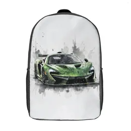 Backpack Fantastic Sports Car Youth Ink Drawing Hyper Artistic Durable Backpacks Casual High School Bags Camping Custom Rucksack