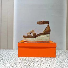 Fashion designer summer and autumn womens waterproof platform slope heel sandals and slippers