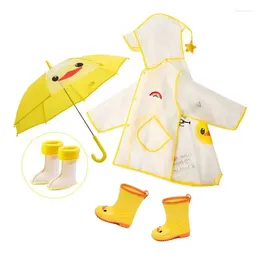 Jackets Baby Girl Boy Ear Hooded Raincoat Infant Toddle Child Cartoon Rain Outwear Kids Waterproof Jacket Cloak Windproof Korean1-7Y