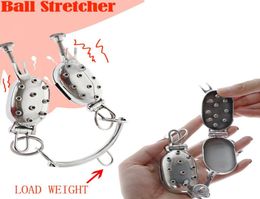 2022 New Evil Shells Stainless Steel Ball Stretcher and Ball Crusher Spiked CBT Cock Ring Torture Pain Vs Pleasure Gratification4468104