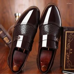 Casual Shoes 2024Business Dress Men Formal Wedding Pointed Toe Fashion PU Leather Flats Oxford For