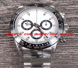 Top Selling AR 40mm 116500 116500LN 904L White Black Dial Steel Chronograph CAL4130 Movement Dive Automatic Mens Watch5083843