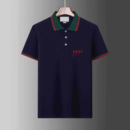 Men's T-Shirts European station luxury designer casual polo shirt mens tshirt classic solid Colour G letter embroidery summer p short clothes M-3XL