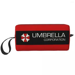 Storage Bags Custom Video Game Cosplay Umbrella Corporation Toiletry Bag For Women Cosmetic Makeup Organiser Lady Beauty Dopp Kit Box