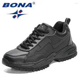 Casual Shoes BONA Arrival Classics Style Men Lace Up Sport Male Running Shoesr Outdoor Jogging Walking Athletic