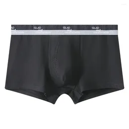 Underpants 1pc Men's Breathable Bulge Pouch Boxers Shorts Cotton Blend Middle Waist Underwear Lingerie Sexy Man Panties