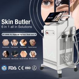 6 in 1 Multifunctional diode laser hair removal machine q switched nd yag laser beauty equipment tattoo pigments removal