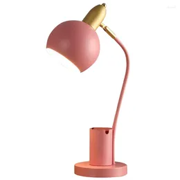 Table Lamps Art LED Fashion Simple Desk Lamp Eye Protection Dimming Metal Living Room Bedroom Office Home Decor US Plug