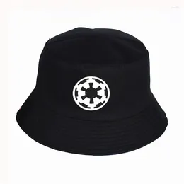 Berets Funny Summer Fisherman Cap Empire Logo Bucket Hat Men Women Outdoor Panama Fishing Caps