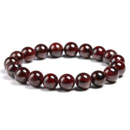 Strands Wine Red Natural Garnet Bracelets Women Fine Jewelry Semiprecious Stone Bead Stretch Bracelet Girls Energy Femme Jewelry Gift