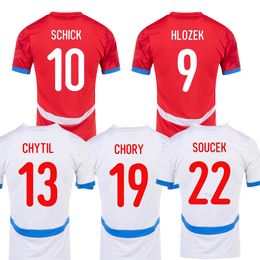 24-25 Czech home soccer jerseys dhgate Customised HLOZEK 9 SCHICK 10 SULC 11 CHYTIL 13 CHORY 19 SOUCEK 22 NEDVED 4 POBORSKY 8 BERGER 14 kingcaps dhgate Discount