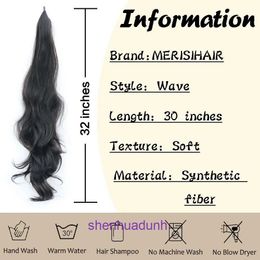 Wholesale all wigs for women outlet Wig 28INCH long ponytail wig wrap around hair with braids and stick 94QN