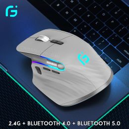 Mice 10000dpi Wireless Gaming Mouse 2.4g Bluetooth Rechargeable Colorful Lights Ergonomic Office for Pc Laptop