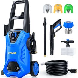 Ultimate Cleaning Power: EVEAGE 2024 Upgrade 4200PSI Electric Pressure Washer with Foam Cannon and 3 Nozzles - Ideal for Patios, Cars, and More