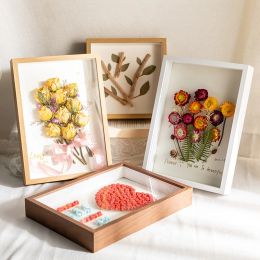 Frames 3D Shadow Box Frame Picture Frame Specimen Display Stand Crafts Dry Flower Holder Photo Frame Wall Hanging Desktop Ornament