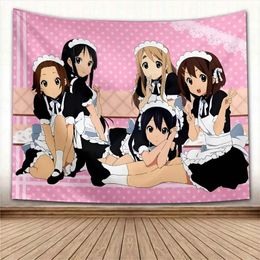 Anime Wall Hanging Tapestry Japan Kawaii K-ON Home Party Decorative Cartoon Game Po Background Cloth Table 240409