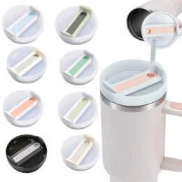 1pc 40Oz Tumbler Cup Lid Food Grade Leak Proof Splash Resistant Straw Hole Tumbler Cover Replacement Cup Accessory 0424