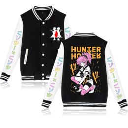 Sweatshirts HxH Korean Style Baseball Jackets Streetwear Y2k Hoodies Hunter X Hunter College Coats Killua Zoldyck Hisoka Chrollo Sweatshirts