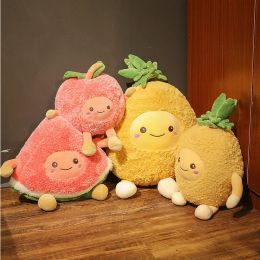 Animals Kawaii Fuzzy Watermelon Cherry Pineapple Fruits Soft Plush Cute Toys Stuffed Dolls Pillow for baby kids children girl gifts