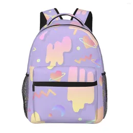 Backpack School Bag For Girls Boys Laptop Backbag Children Love Space Pattern Pack