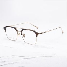 Optical Eyeglasses For Men Women Retro GMS 656 Designer Fashion Sheet Glasses Titanium Frame Detailed Elasticity Square Style Anti-Blue Light Lens Plate With Box