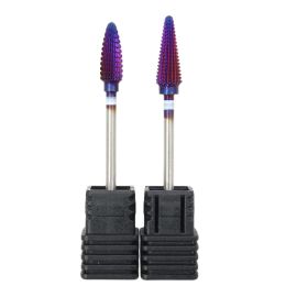 Bits Hot! Purple Pro Whole Carbide Nail Drill Bits Nail Art Electric Drill Machine Files Nail Art Tools cut and polish bottom nail