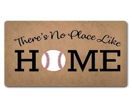 Funny Welcome Door Mat There039s No Place Like Home Doormat Baseball Plate Mats AntiSlip Decor Gi Carpets3964407