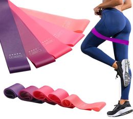Resistance Bands Stretch Belt Yoga Rope Solid Color Workout Stretch Resistance Loop Natural Latex Sports Elastic Bands Home Exerci9762247