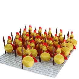 Blocks Mediaeval Roman Knight Crusades Spartacus Eomer King Haldir Urukhai Solider Figures With Spear Building Block Kids Steam Toys