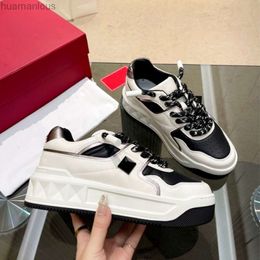 Vt Trainer Casual Designer European Sneakers Shoes Sports Rivet Board Men 6cm Height Thick Sole Small White Women Leather Bread Couples