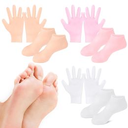 Tool Silicone Exfoliating Socks & Gloves Anti Slip Foot & Hand Spa Mask Pedicure Socks & Moisturizing Gloves for Feet/Hand Care