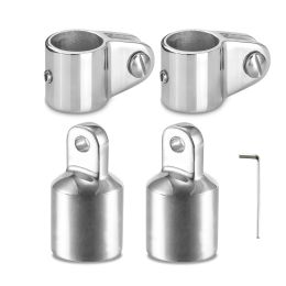 Boats Bimini Top Jaw Slide and Eye End Cap, 316 Stainless Steel Bimini Top Hardware, Fits 7/8 Inch / 22mm OD Round Tube