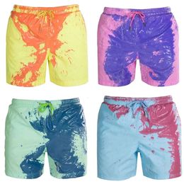 Swimwear Men's Swimming Trunks Magical Colour Change Shorts Summer Quick Dry Boy Swimsuit Beach Pants Plus Size 230630