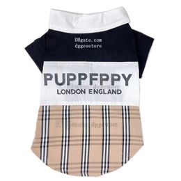 Designer Dog Clothes Premium Dog Shirts Plaid Pet Dog Polo T Shirts Soft Cotton Dog Apparel Doggie Casual Polo Shirt Cute Puppy Shirt for Small Dogs Cats S Y113