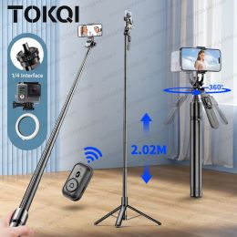 Sticks Tripod for Camera, Professional Selfie Stick for Smartphone, Wireless Bluetooth 360° Rotation Selfie Stick, Portable Tripod